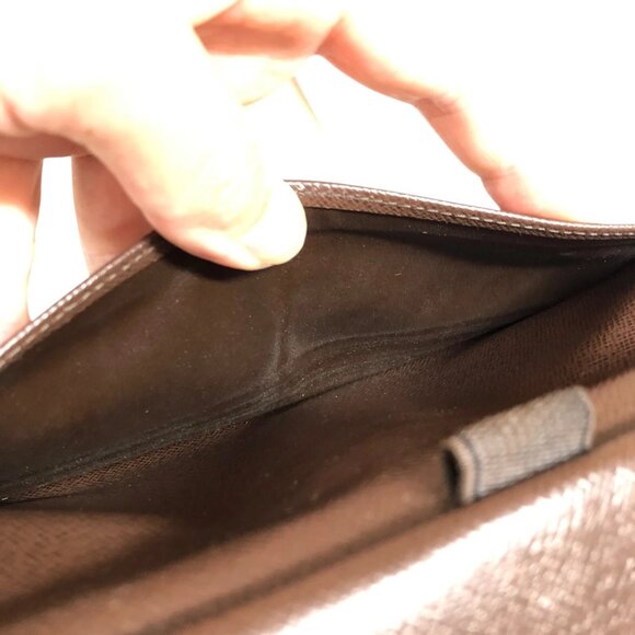 Authentic Louis Vuitton Portefeuille Damier Ebene Leather Wallet jp90-111425 - Picture 10 of 16